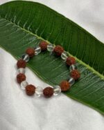 Clear Quartz & Rudraksha Bracelet