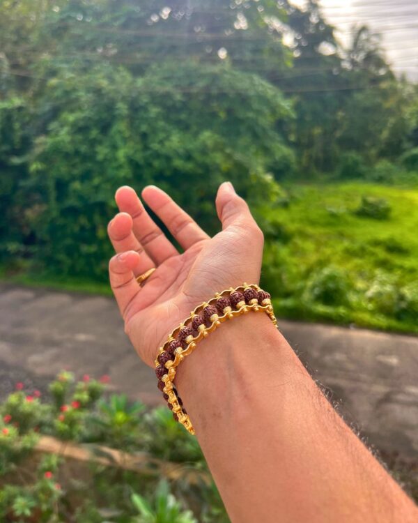 5 Mukhi Golden Rudraksha Bracelet