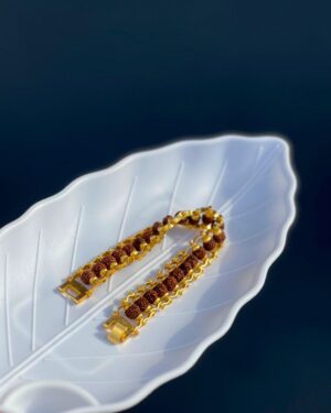 5 Mukhi Golden Rudraksha Bracelet