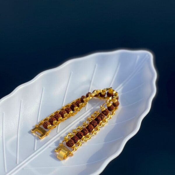 5 Mukhi Golden Rudraksha Bracelet