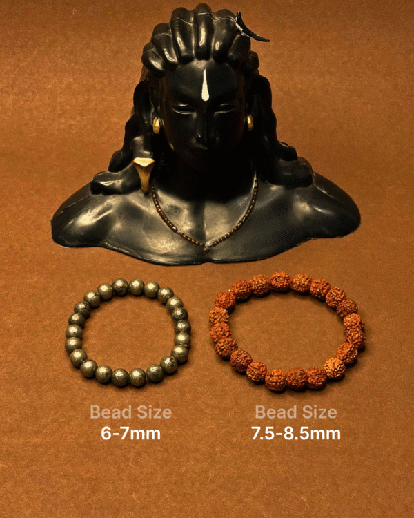 5 Mukhi Rudraksha & Pyrite Bracelets Combo