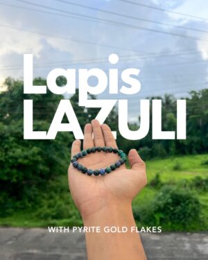 Lapis Lazuli Bracelet with Pyrite Gold Flakes