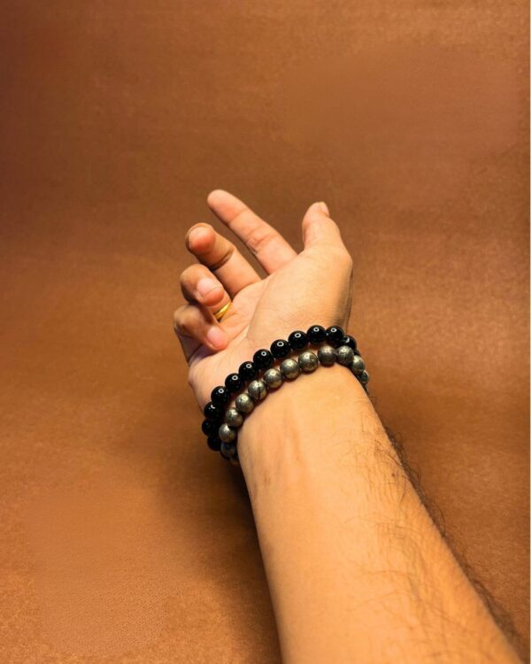 Dhan Protector Combo - Pyrite Bracelet & Black Tourmaline Bracelet