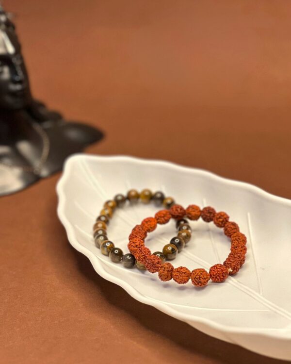 Tigers eye & Rudraksh Bracelets Combo