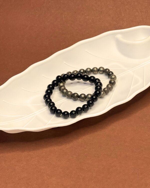 Dhan Protector Combo - Pyrite Bracelet & Black Tourmaline Bracelet