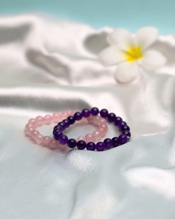 Amethyst & Rose Quartz Bracelets - Divya Prem Kavach by Avdhuta