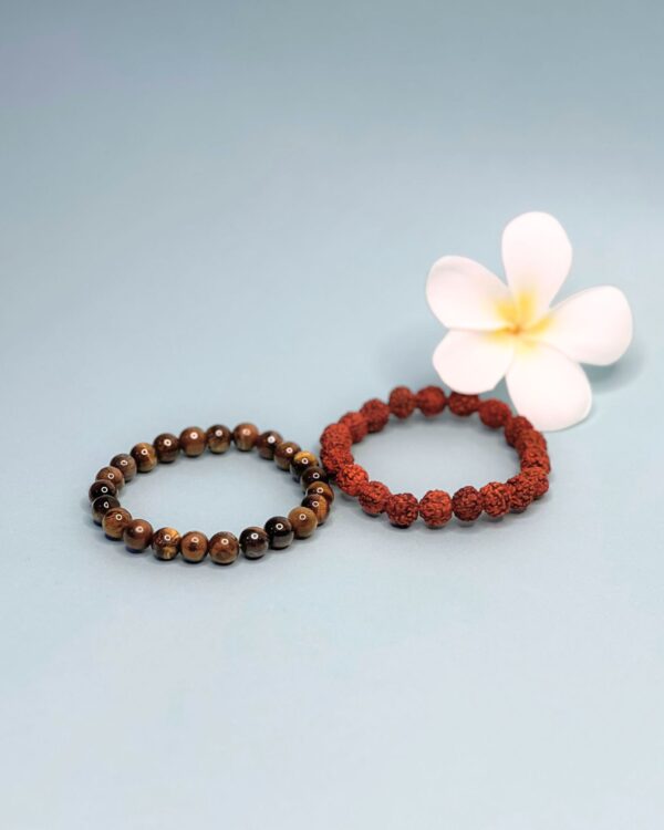 Tigers eye & Rudraksh Bracelets Combo