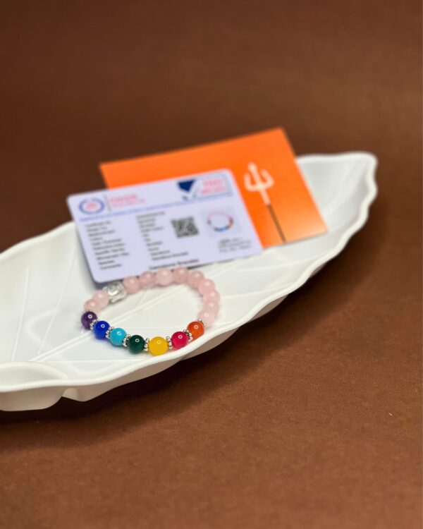 Rose Quartz & 7 Chakra Stones Bracelet