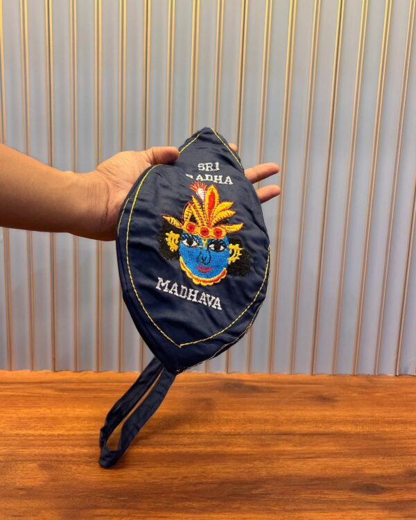 Gomukhi – The Sacred Jaap Mala Bag (Navy Blue)