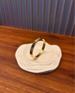 Aum Golden Kada with Pyrite plated magnet stones